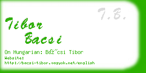 tibor bacsi business card